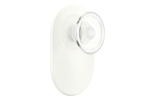 PopSockets PopGrip & Stand for MagSafe Phone Holder - White/Clear