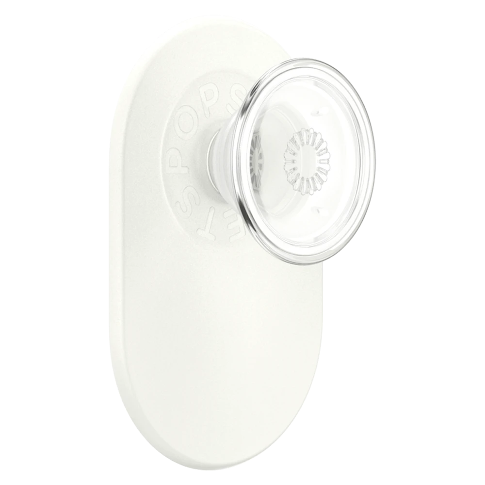 PopSockets PopGrip & Stand for MagSafe Phone Holder - White/Clear