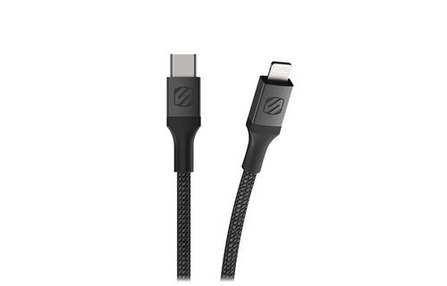 Scosche StrikeLine Premium Braided USB C to Apple Lightning Cable 4ft/1.2m - Space Grey