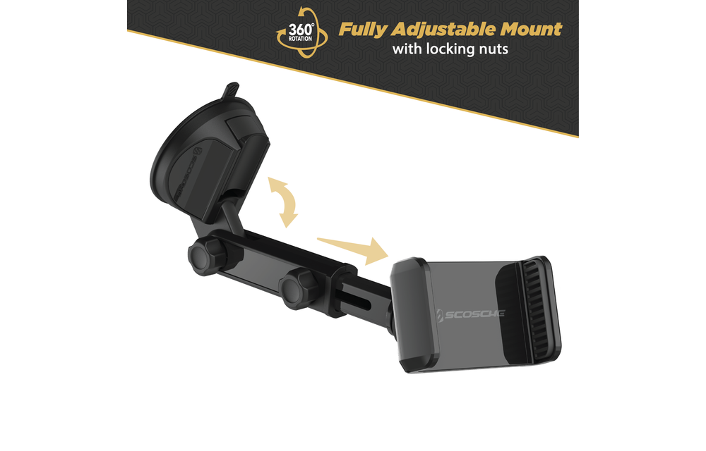 Scosche ExtendoMount Window Dash Mount - Black