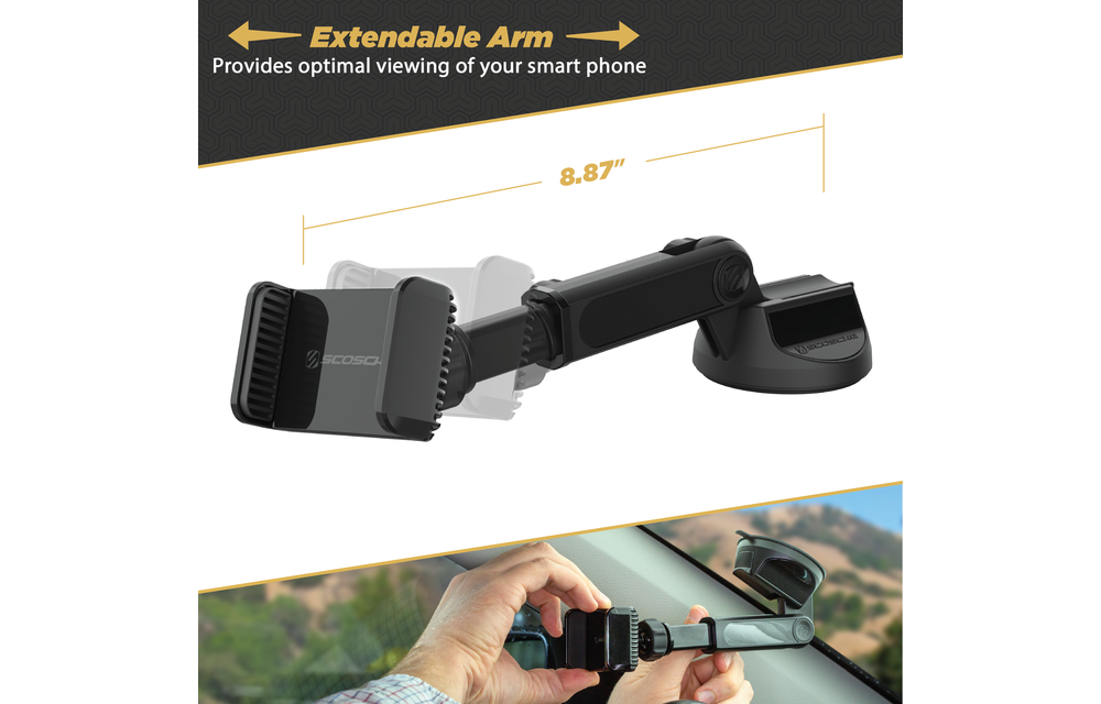 Scosche ExtendoMount Window Dash Mount - Black