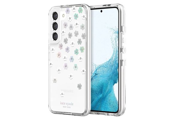 Kate Spade New York Defensive Hardshell Case for Samsung Galaxy S22 - Scattered Flowers