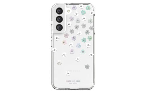 Kate Spade New York Defensive Hardshell Case for Samsung Galaxy S22 - Scattered Flowers