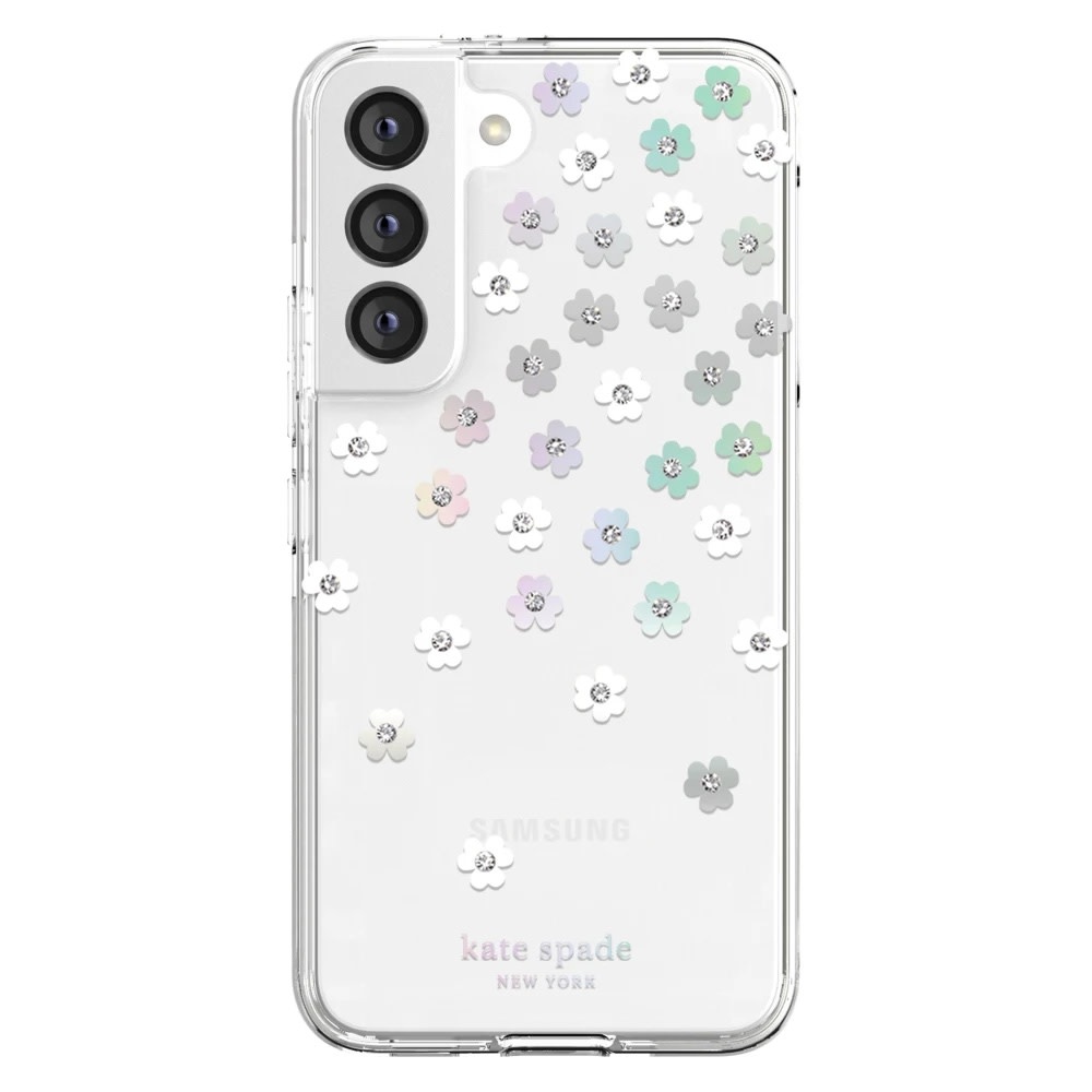 Kate Spade New York Defensive Hardshell Case for Samsung Galaxy S22 - Scattered Flowers