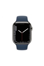 Apple Watch Series 7 GPS + Cellular 41mm  Stainless Steel Case With Sport Band  Abyss Blue - Graphite