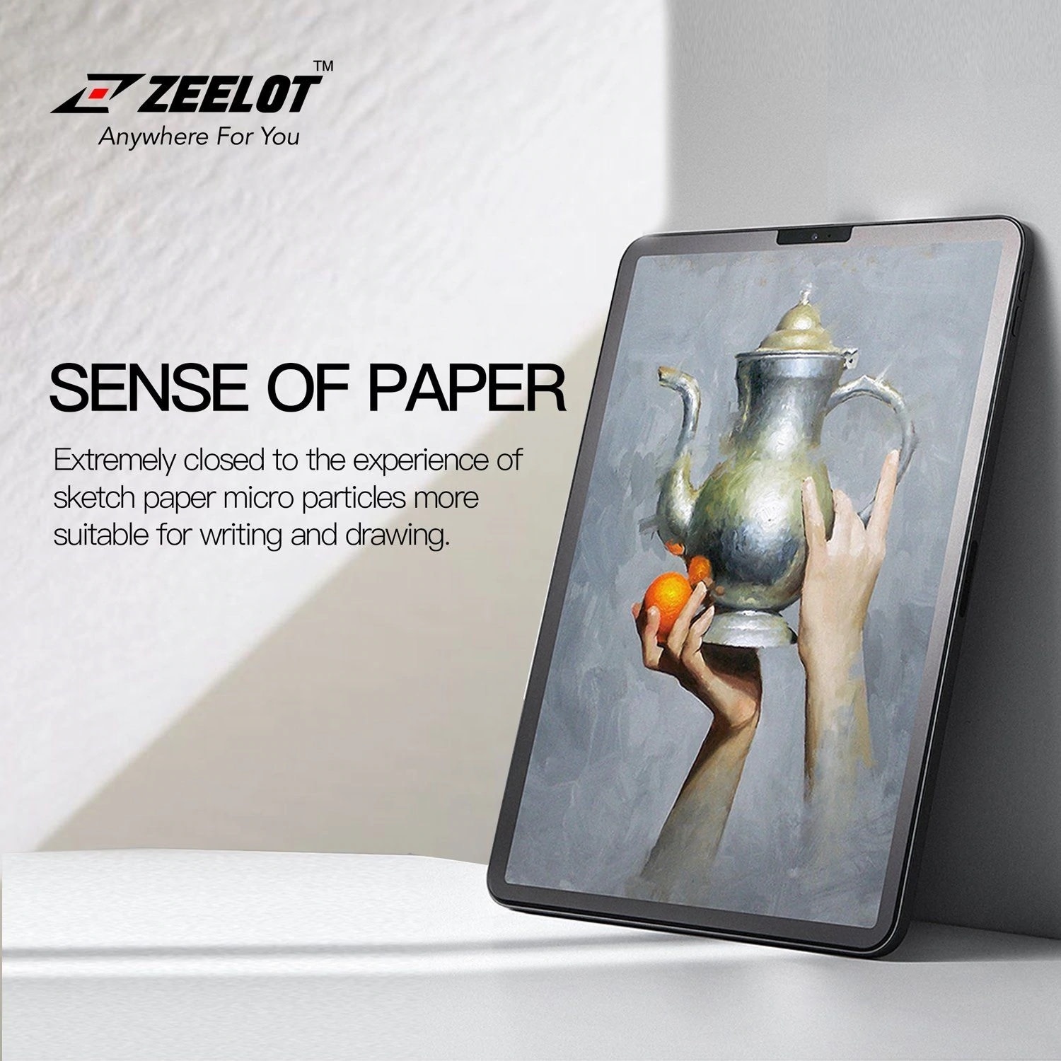 Zeelot Solidsleek Pure Glass HD Clear Screen Protector for iPad 10.2" - Clear