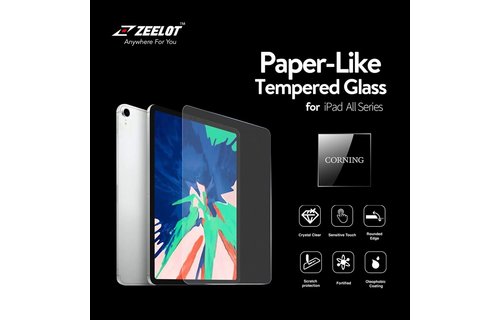 Zeelot Solidsleek Pure Glass HD Clear Screen Protector for iPad 10.2" - Clear