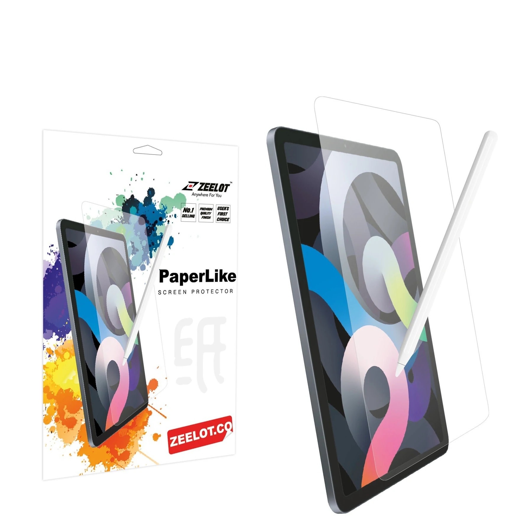 Zeelot Paperlike Screen Protector for iPad 10.2" - Clear
