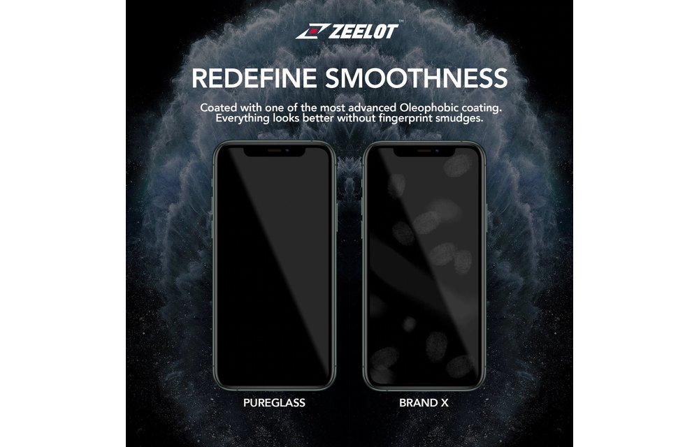 Zeelot Steel Wire Pure Glass Screen Protector for iPhone 11 Pro - Privacy