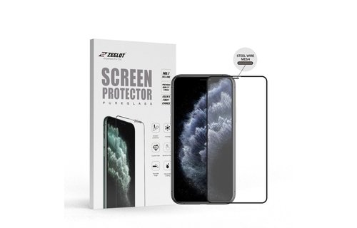 Zeelot Steel Wire Pure Glass Screen Protector for iPhone 11 Pro Max - Privacy