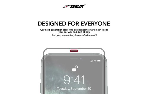 Zeelot Steel Wire Pure Glass Screen Protector for iPhone 11 Pro Max - Privacy