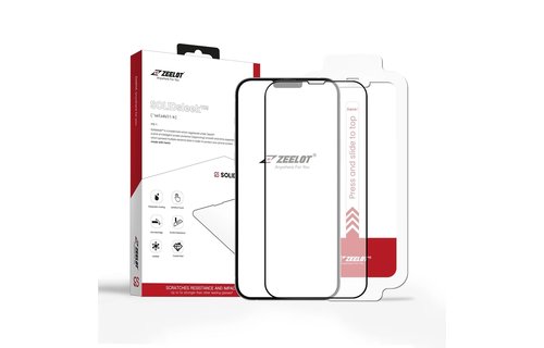 Zeelot Solidsleek Tempered Glass Screen Protector with Easy Alignment Kit for iPhone 13 Mini - Anti Blueray