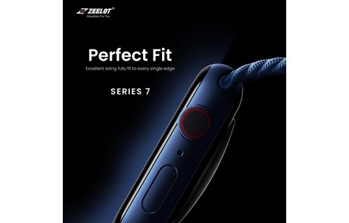 Zeelot PIshield Nanometer Hybrid Glass Screen Protector Apple Watch Series 7/8/9, 45mm - Clear