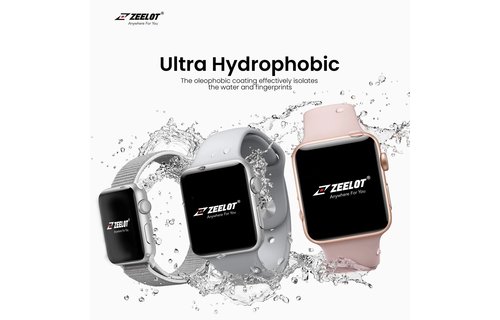Zeelot PIshield Nanometer Hybrid Glass Screen Protector Apple Watch Series 7/8/9, 45mm - Clear