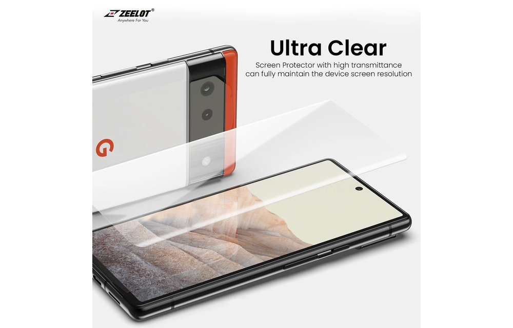 Zeelot Pure Glass Tempered Glass Screen Protector for Google Pixel 6 Pro - Clear