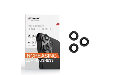 Zeelot Titanium Steel with Corning Glass Lens Protector for iPhone 12 Pro - Black