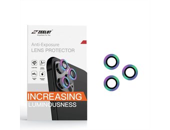 Zeelot Titanium Steel with Corning Glass Lens Protector for iPhone 12 Pro - Iridescent