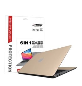 Zeelot Zeelot 6 in 1 Full Body Protection With Screen Protector for MacBook Air 13" (A2289/A2338) - Gold