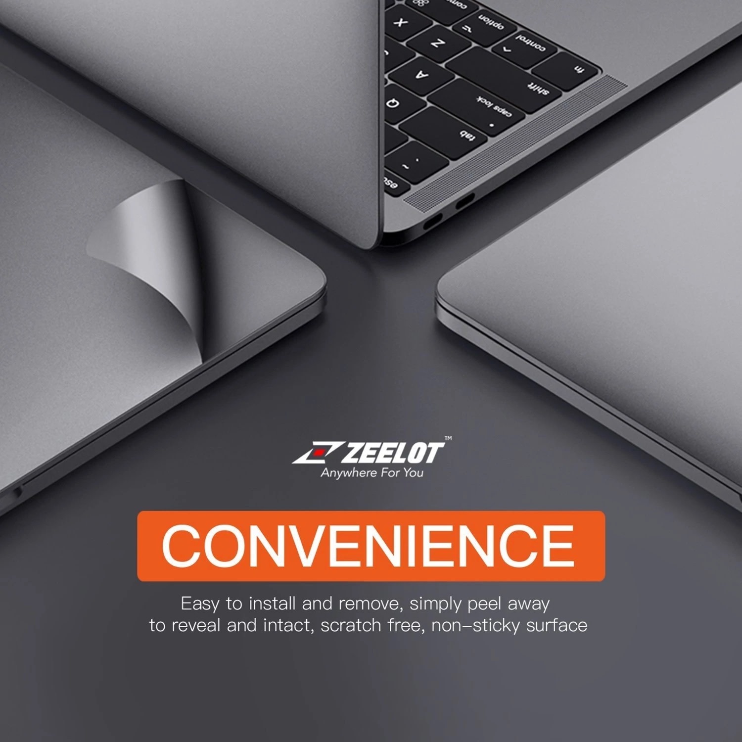 Zeelot 6 in 1 Full Body Protection With Screen Protector for MacBook Air13" (A2289/A2338) - Space Gray