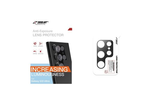 Zeelot Anti Exposure Lens Protector for Samsung Galaxy S22 Ultra - Black