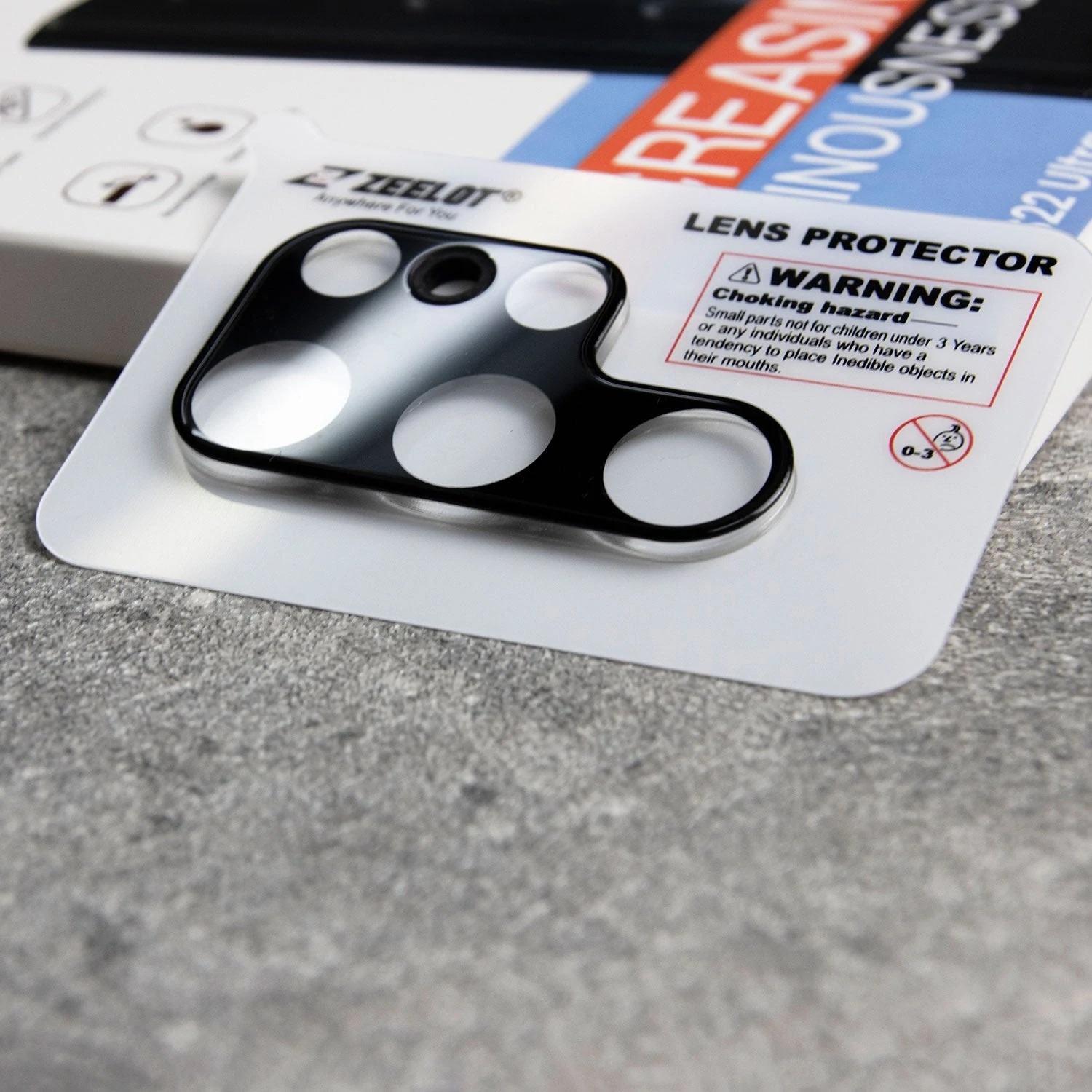 Zeelot Anti Exposure Lens Protector for Samsung Galaxy S22 Ultra - Black