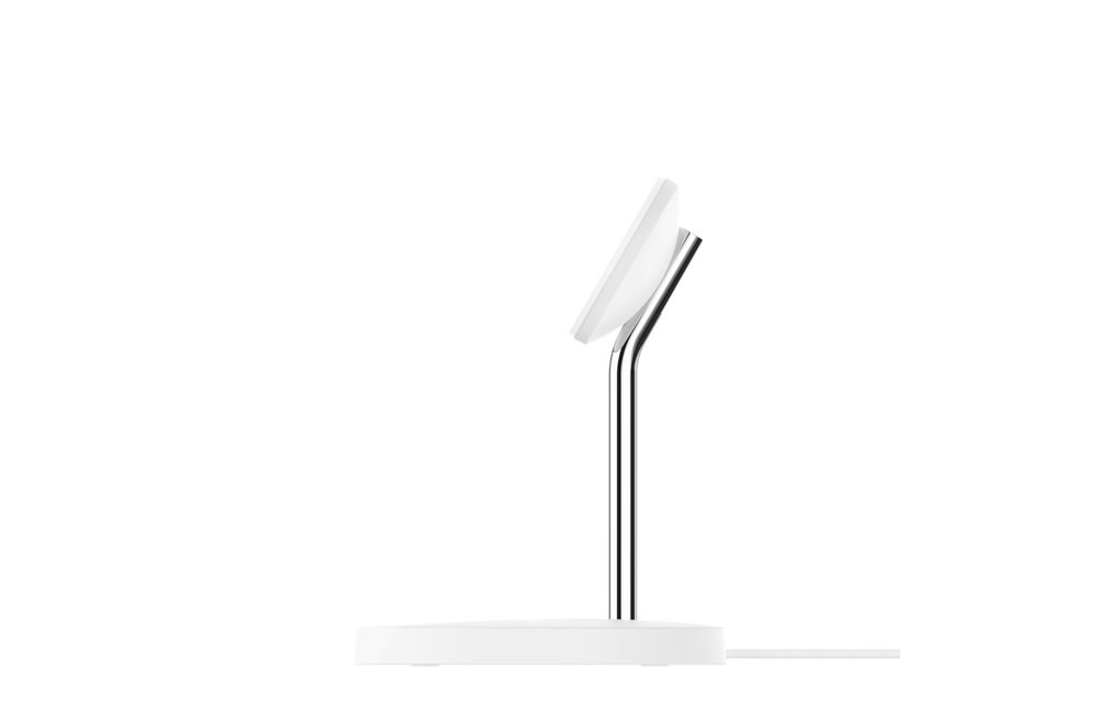 Belkin Boost Charge Pro 2-In-1 MagSafe Wireless Charging Stand UK Plug - White