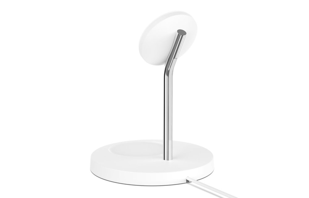 Belkin Boost Charge Pro 2-In-1 MagSafe Wireless Charging Stand UK Plug - White