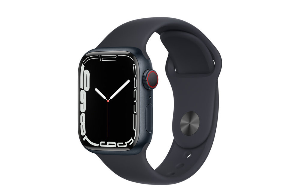 Apple Watch Series 7 GPS + Cellular, 41mm Aluminum Case with Midnight Sport Band - Midnight