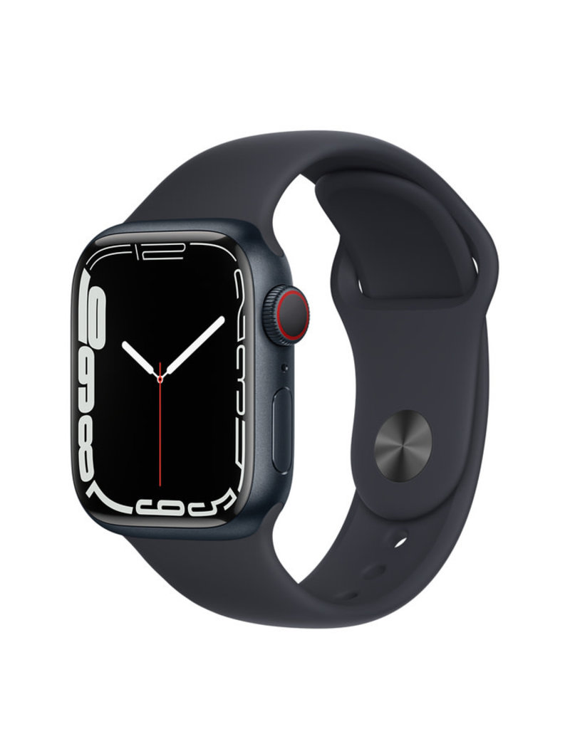 Apple Apple Watch Series 7 GPS + Cellular, 41mm Aluminum Case with Midnight Sport Band  - Midnight