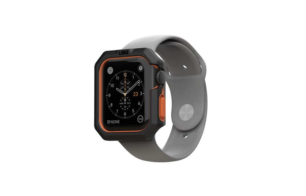 UAG Civilian Case for Apple Watch 44/45mm - Black and Orange