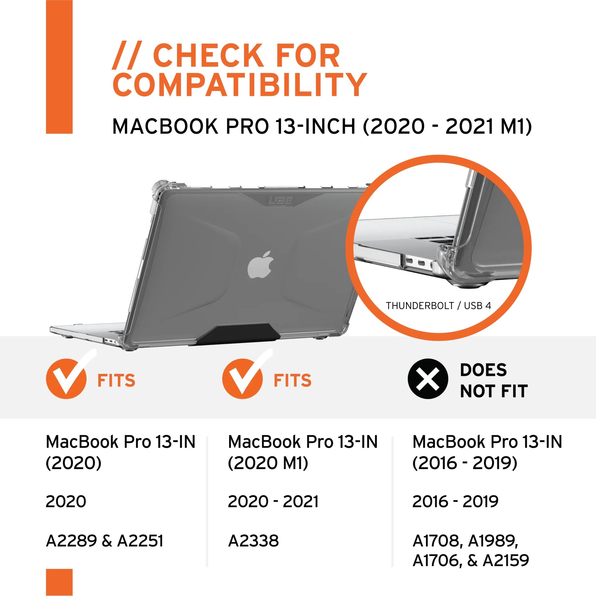 UAG Plyo Case for Apple MacBook Pro 13" (M1/M2) - Ice