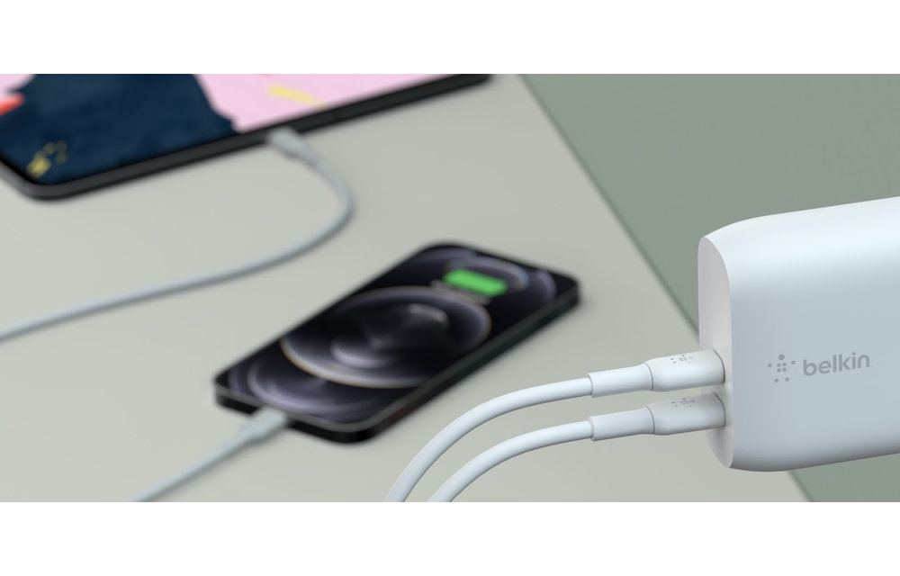 Belkin Boost Charger Dual USB-C PD Wall Charger 40W - White