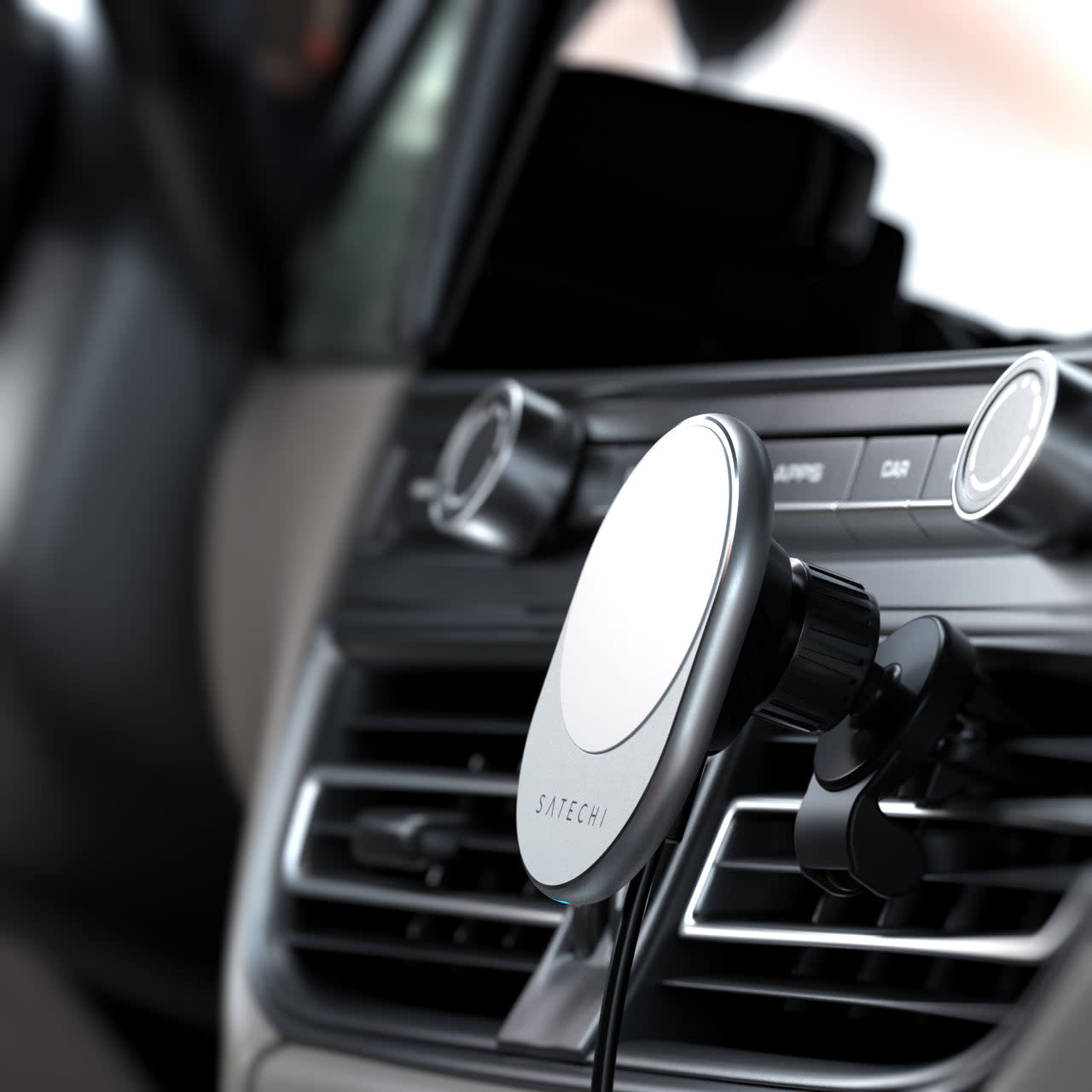 Satechi Magnetic Magsafe Wireless Car Charger - Space Gray