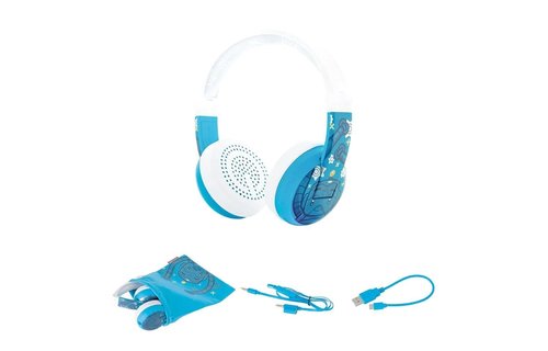 BuddyPhones Wave Bluetooth Waterproof Robot Headphones - Blue