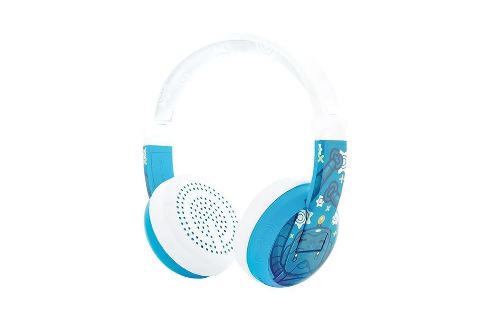 BuddyPhones Wave Bluetooth Waterproof Robot Headphones - Blue