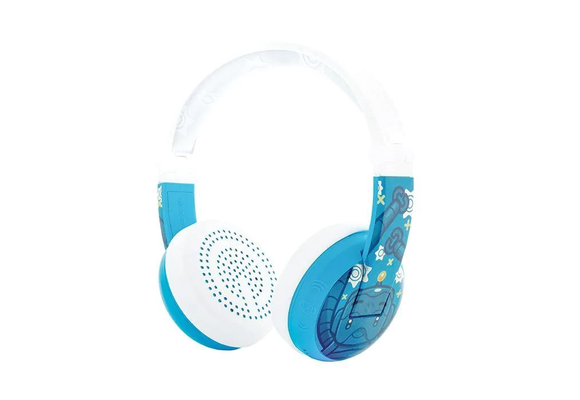BuddyPhones Wave Bluetooth Waterproof Robot Headphones - Blue