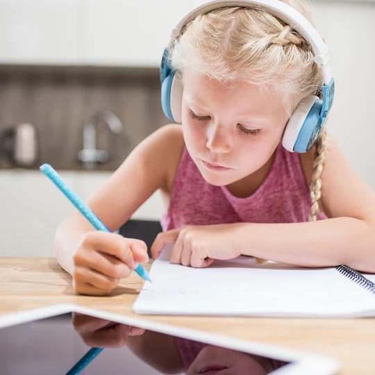 BuddyPhones Wave Bluetooth Waterproof Robot Headphones - Blue