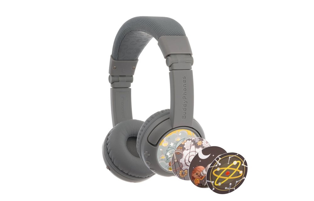 BuddyPhones Play Plus Wireless Headphone - Grey Matt