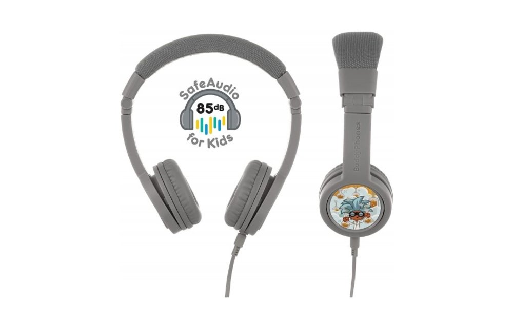 BuddyPhones Explore Plus Foldable with Mic - Grey Matt