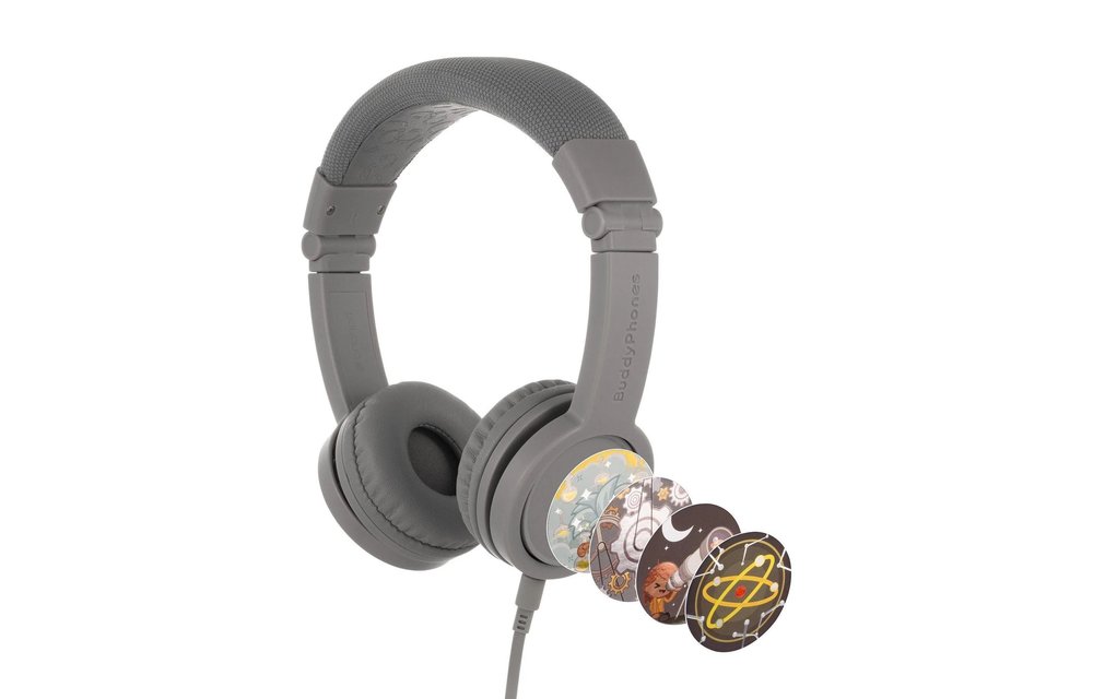 BuddyPhones Explore Plus Foldable with Mic - Grey Matt