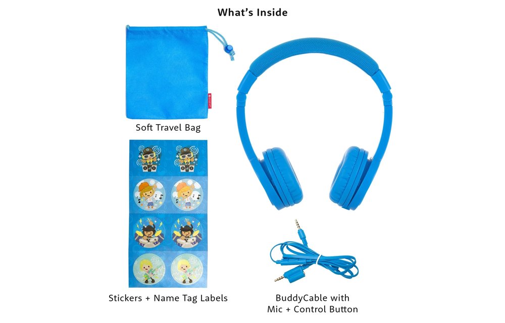 BuddyPhones Explore Plus Foldable with Mic - Grey Matt