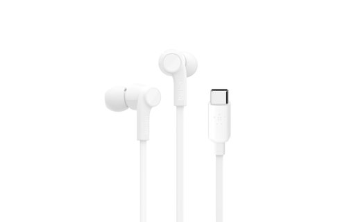 Belkin Rockstar In-Ear Headphones with USB-C Connector - White