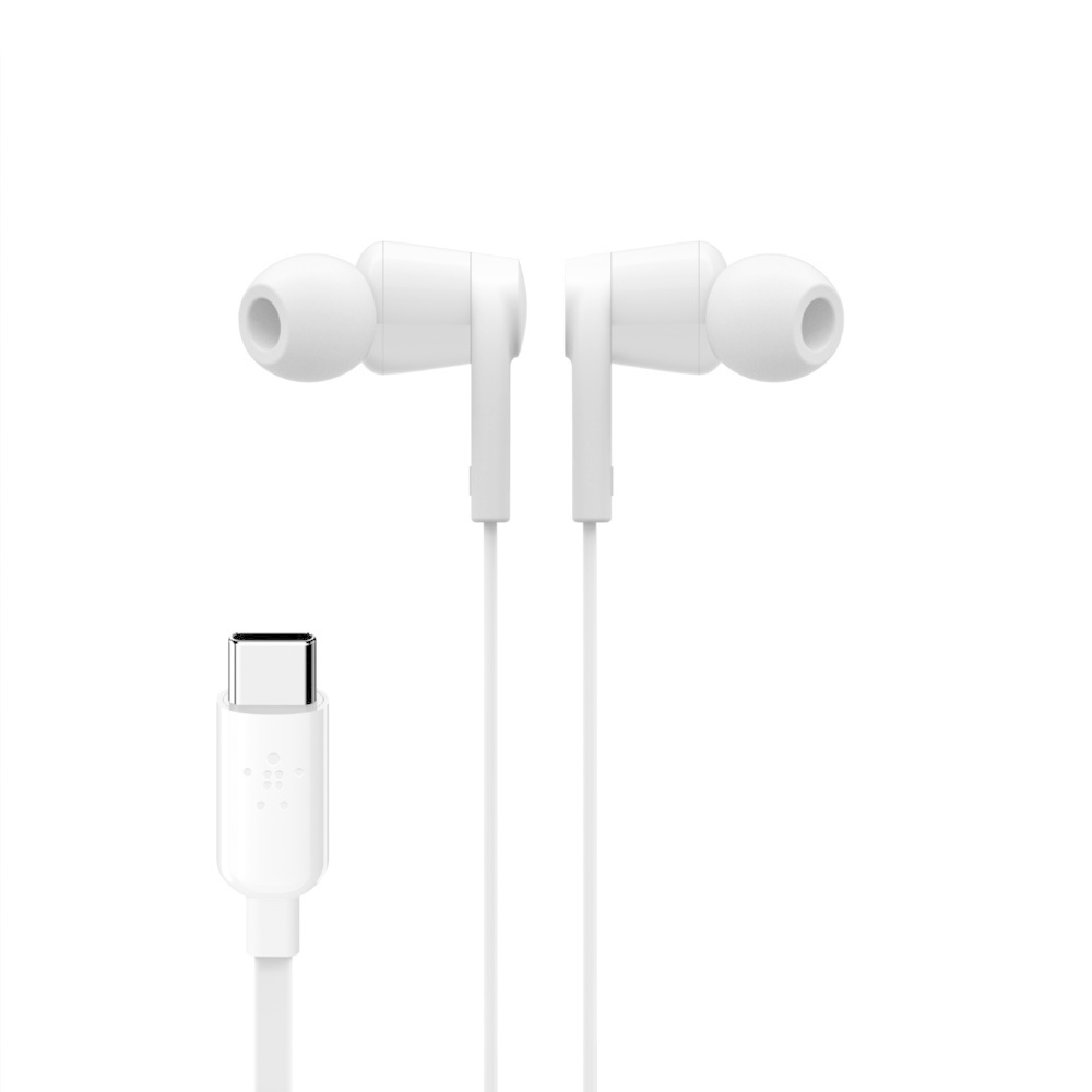 Belkin Rockstar In-Ear Headphones with USB-C Connector - White
