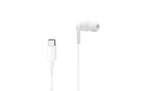 Belkin Rockstar In-Ear Headphones with USB-C Connector - White