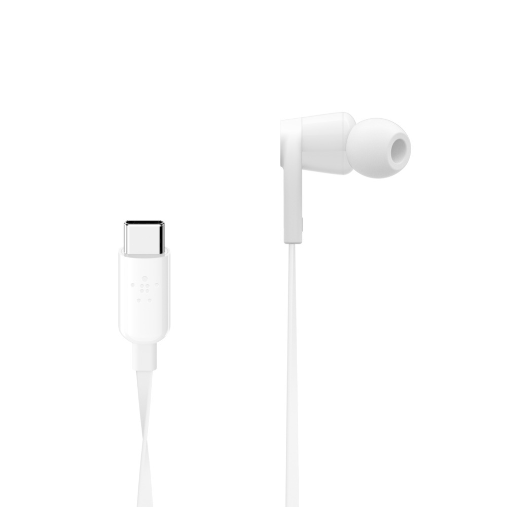 Belkin Rockstar In-Ear Headphones with USB-C Connector - White