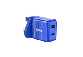 Zendure SuperPort 20W 2 Port PD Mini Wall Charger with UK Adapter- Blue