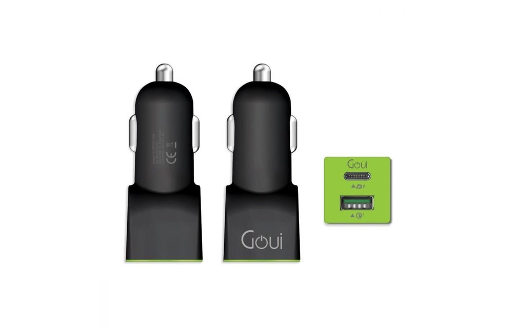 Goui Duo Plus PD 2USB 38W Car Charger - Black