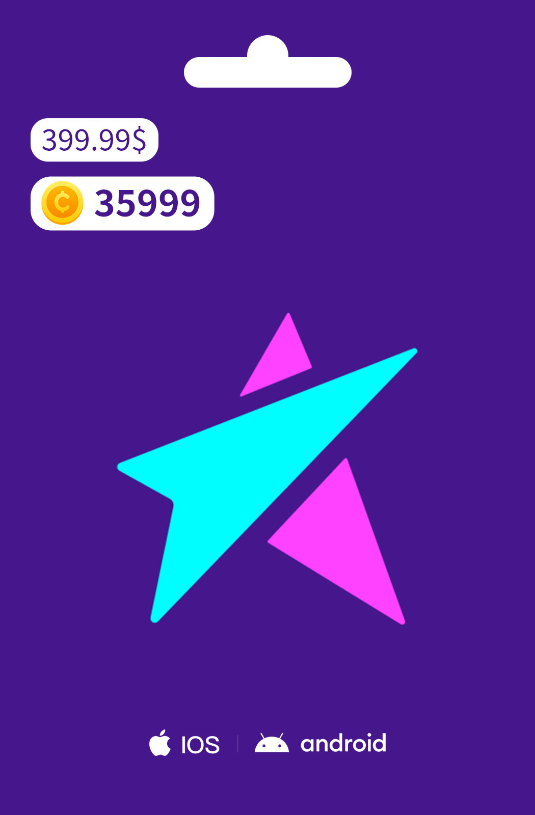LiveMe Gift Card for 35999 Coin