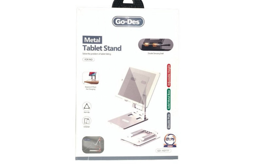 GoDes Dual Axis Metal Tablet Stand - White