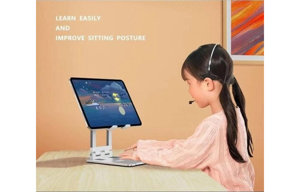 GoDes Dual Axis Metal Tablet Stand - White
